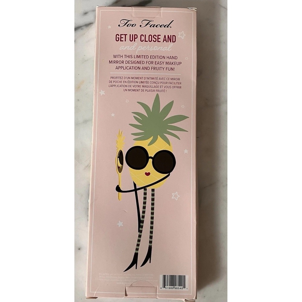 Too Faced Lookin' Fine-Apple Pineapple Hand Mirror Limited Edition 2018 NIB - Picture 4 of 11